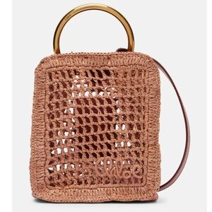 CHLOE Summer Banana mini crochet woven shoulder bag